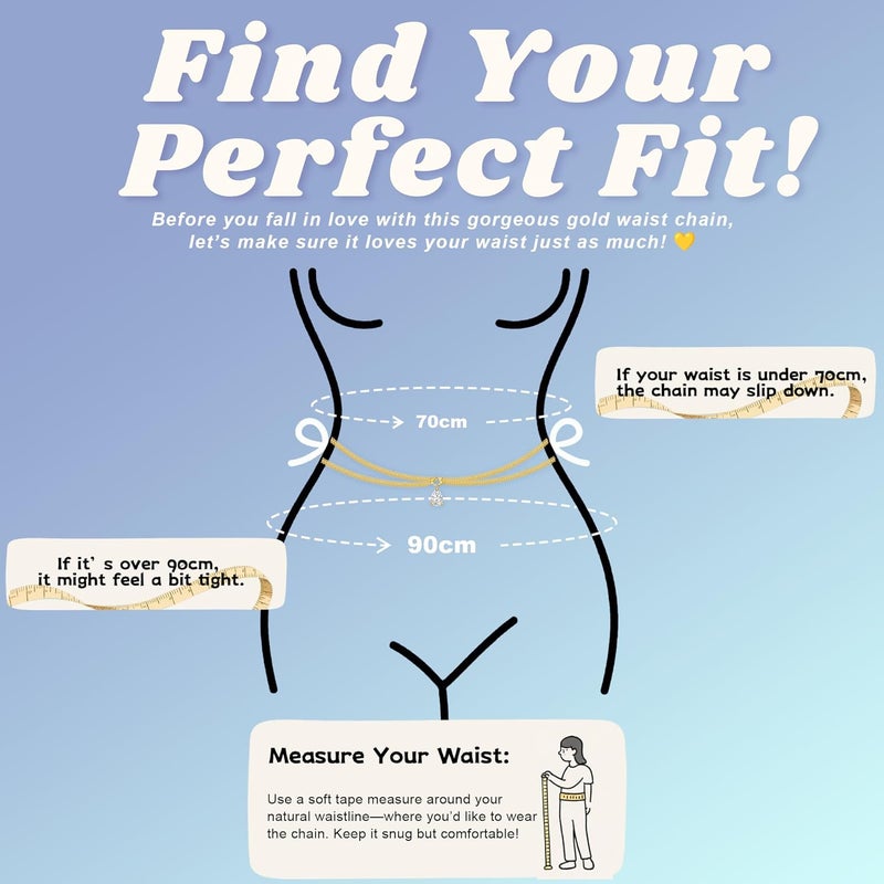 Moodear Valentines Day Gifts for Her Waist Chain for Women - Waterproof 14K Gold Plated/Silver Layered Belly Beads Chains with Drop Cubic Zirconia Body Chain Jewelry Sexy Bikini Belt for Summer Beach - Image 3